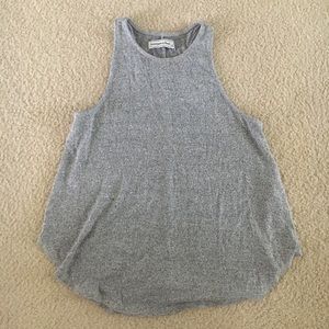 Grey High Neck Tank Top